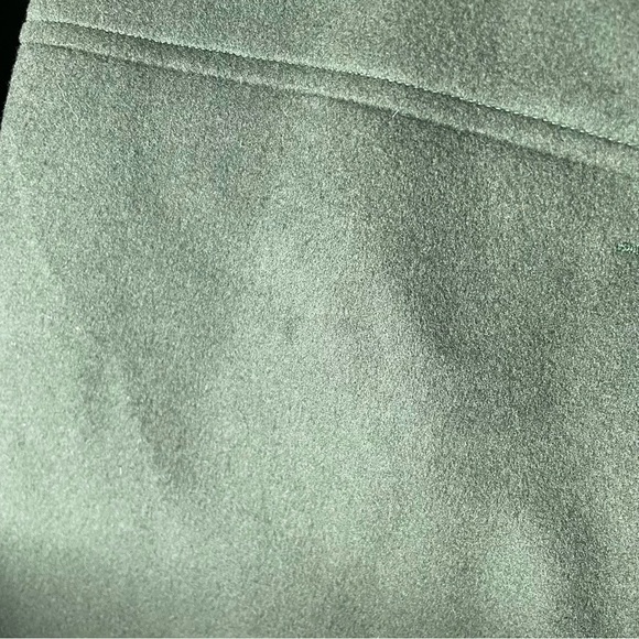 Vintage Henri Bendel New York Green Wool Cashmere Blend Pea Coat - Picture 4 of 9